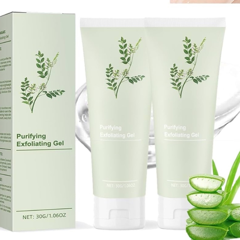 Purifying Exfoliating Gel – Lot of 2 | Deep Cleansing Face & Body Scrub Gel